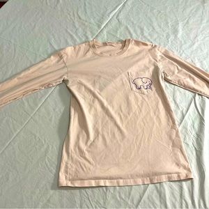 Ivory ella long sleeve shirt, women’s small, light pink.